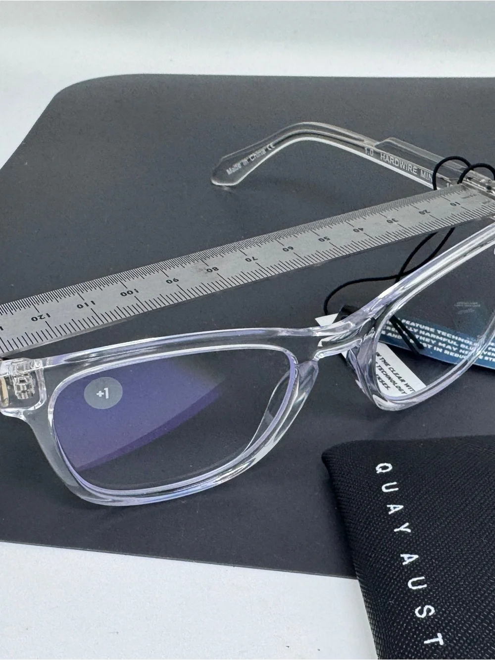 Quay Mini Hardwire Blue Light Glasses reading glasses + 1.00 clear
